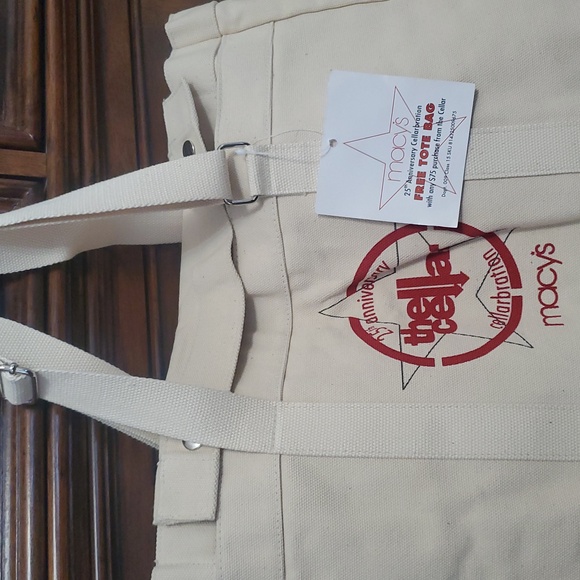 NEW Macy's 25th An8versary The CellarCream Tote Shoulder CottonBag Womens
